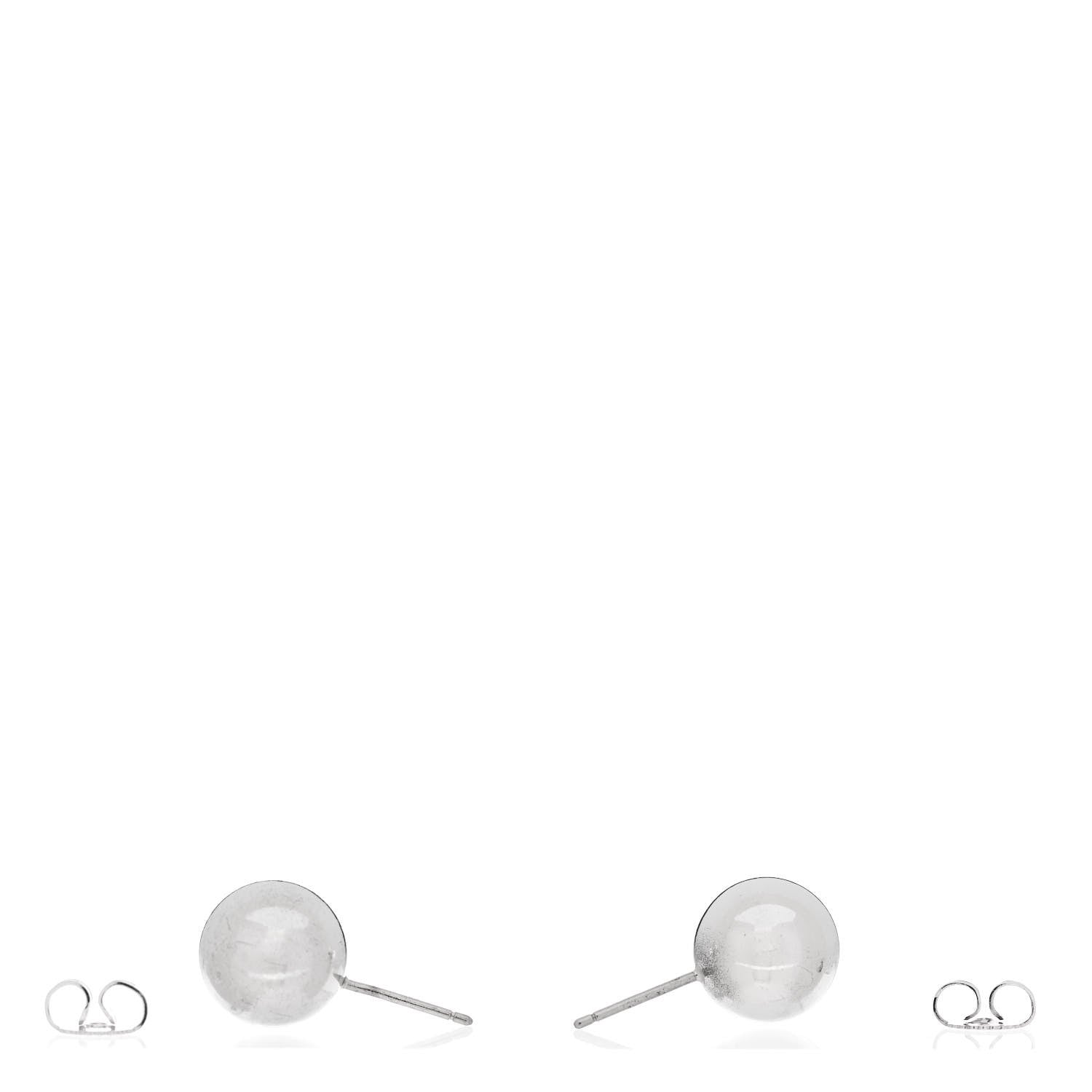 Tiffany Sterling Silver 10mm Hardwear Ball Earrings 3 of 4