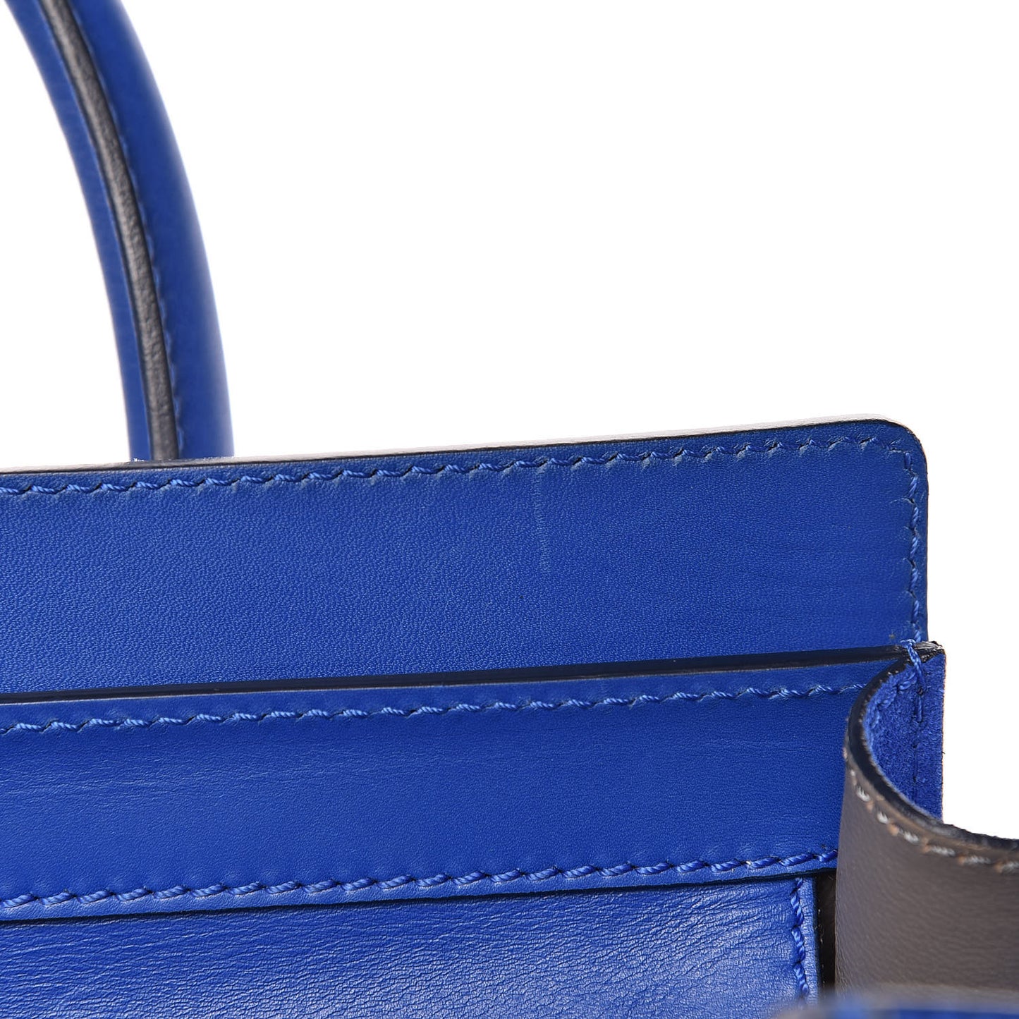 Smooth Calfskin Suede Mini Luggage Royal Blue