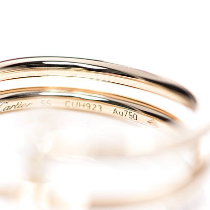 Cartier 18K Yellow Gold Diamond Double Juste Un Clou Ring 55 7.25 5 of 7