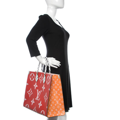 Louis Vuitton Monogram Giant Onthego GM Rouge Rose 3 of 13