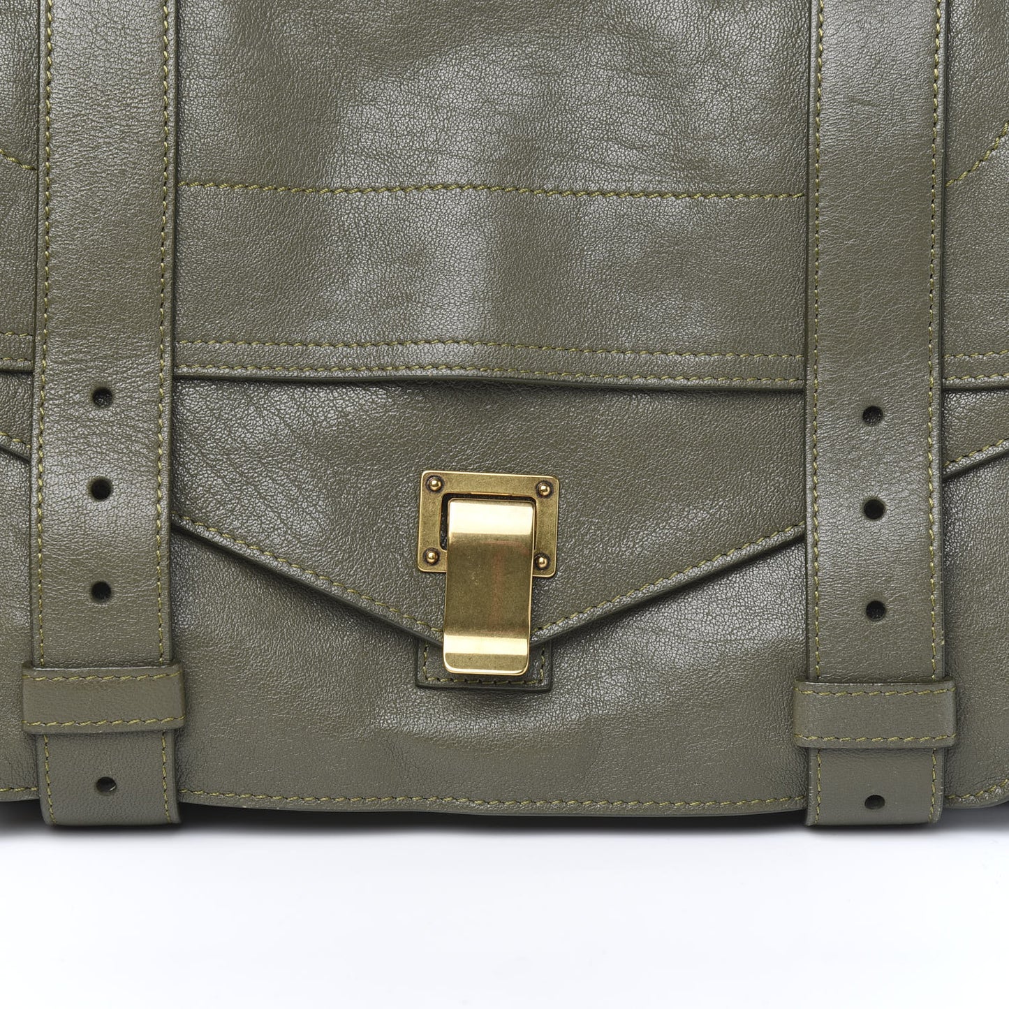 Lambskin Medium PS1 Satchel Dark Olive