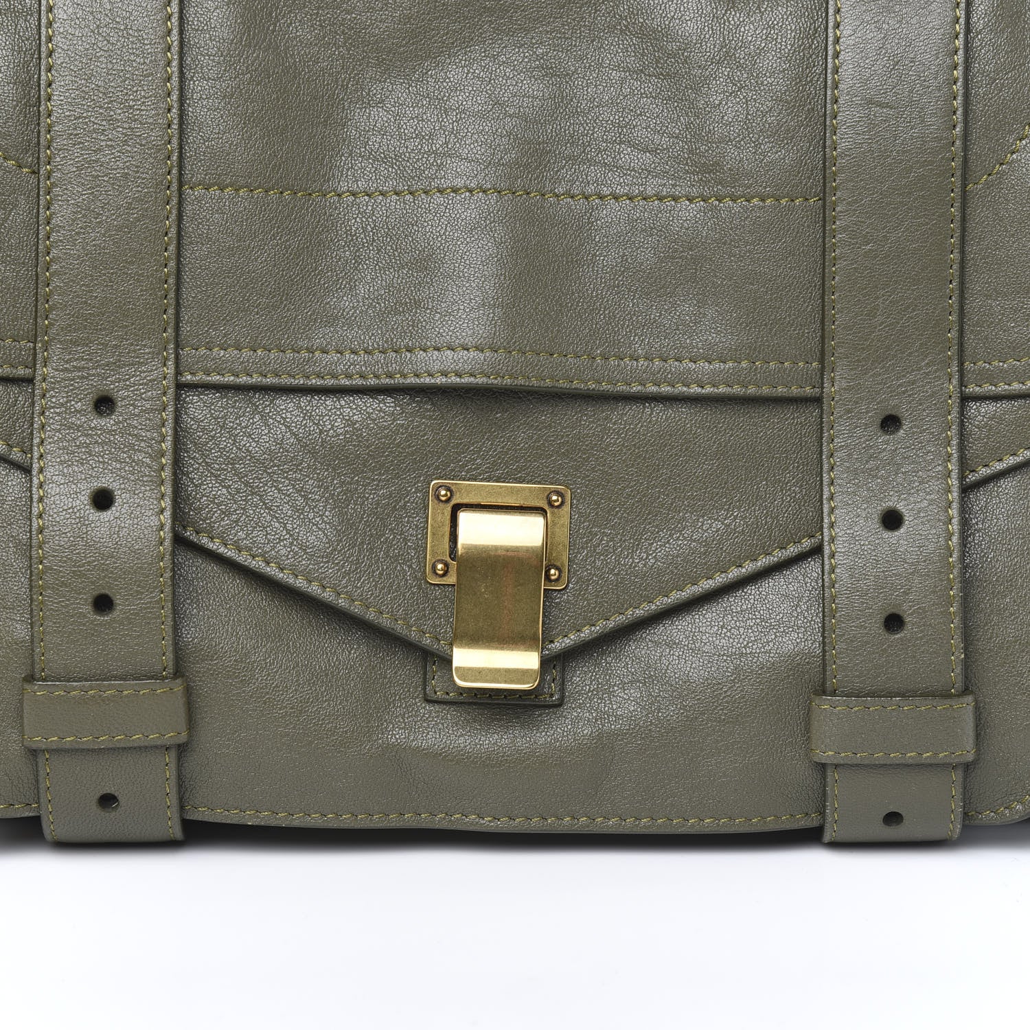 Proenza Schouler Lambskin Medium PS1 Satchel Dark Olive 9 of 9