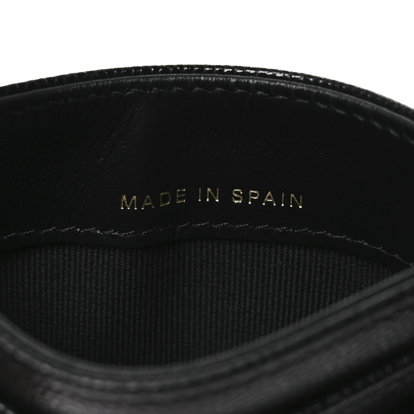 Caviar Quilted CC Card Holder Black
