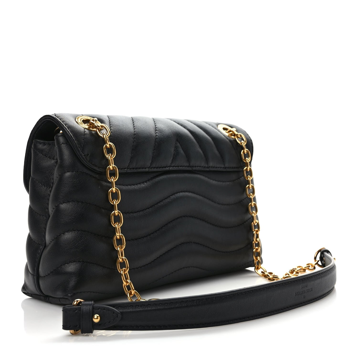 Louis Vuitton Calfskin LV New Wave Chain Bag Black 3 of 12