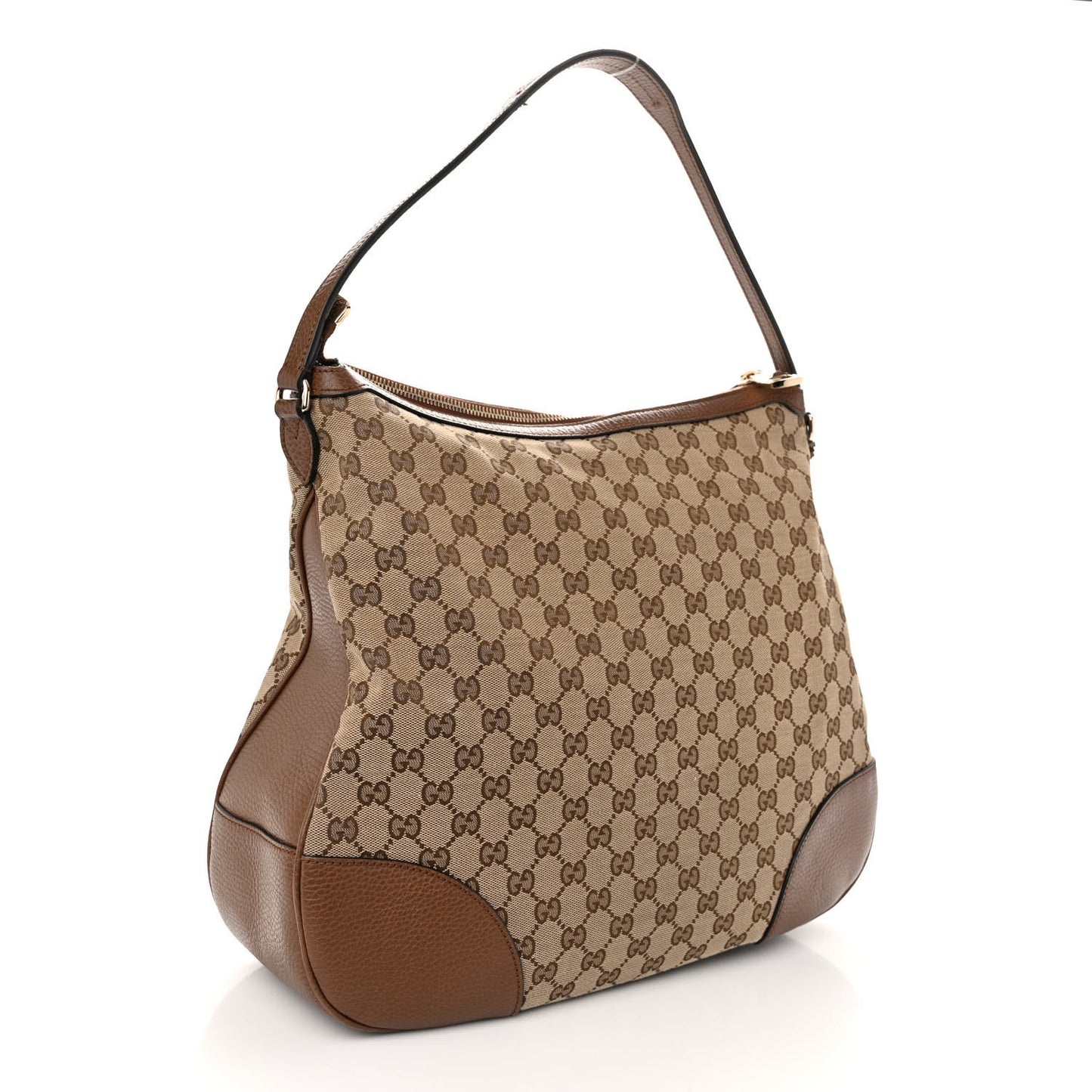 Soft GG Monogram Large Margaux Hobo Brown