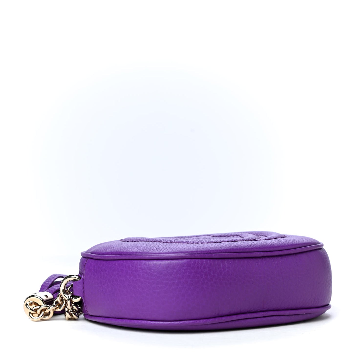 Pebbled Calfskin Mini Soho Chain Bag Shine Purple