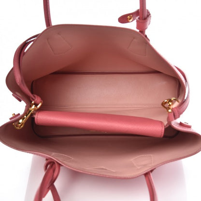 Prada Saffiano Cuir Large Double Bag Tamaris Pesca 5 of 6