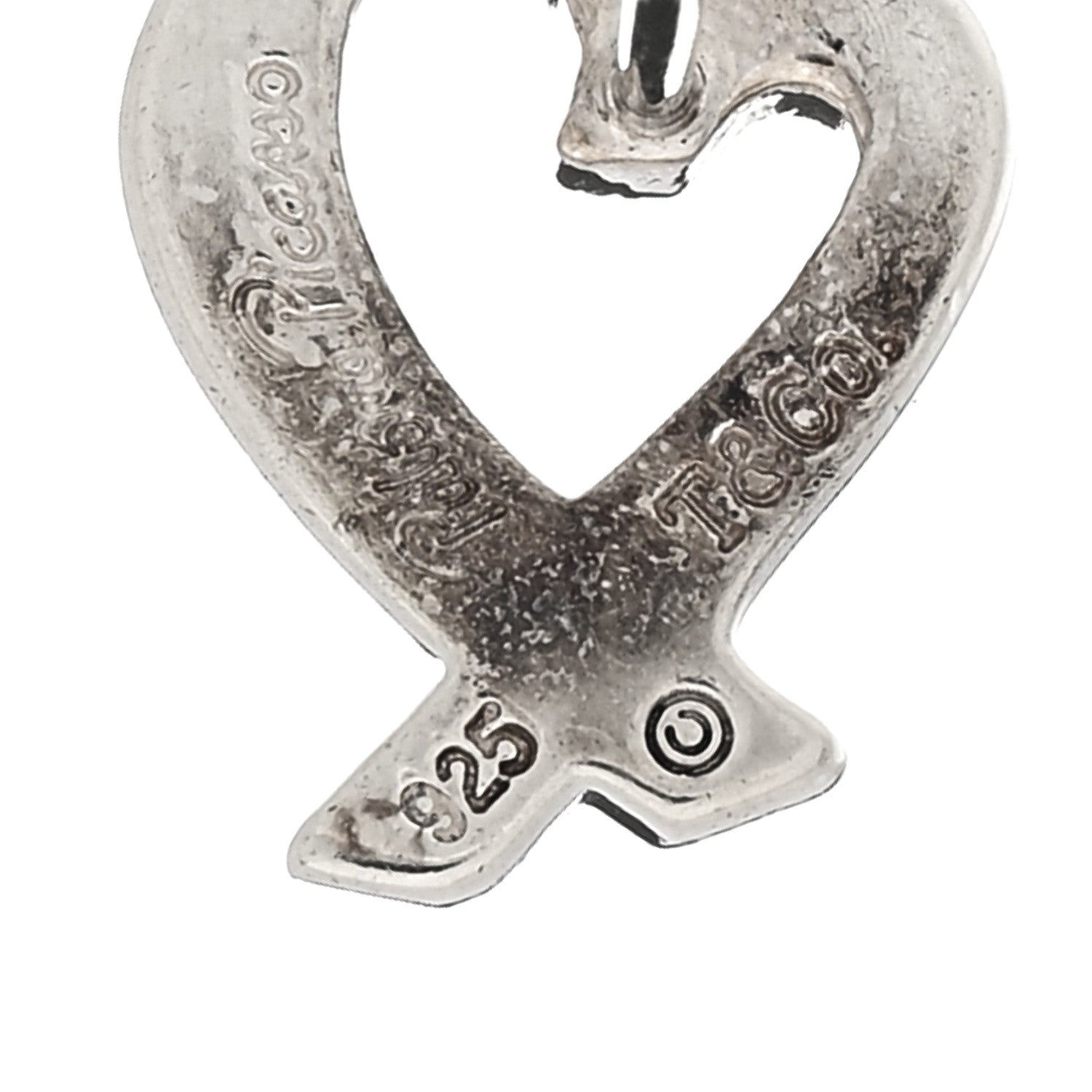 Tiffany Sterling Silver Paloma Picasso Loving Heart Earrings 4 of 4
