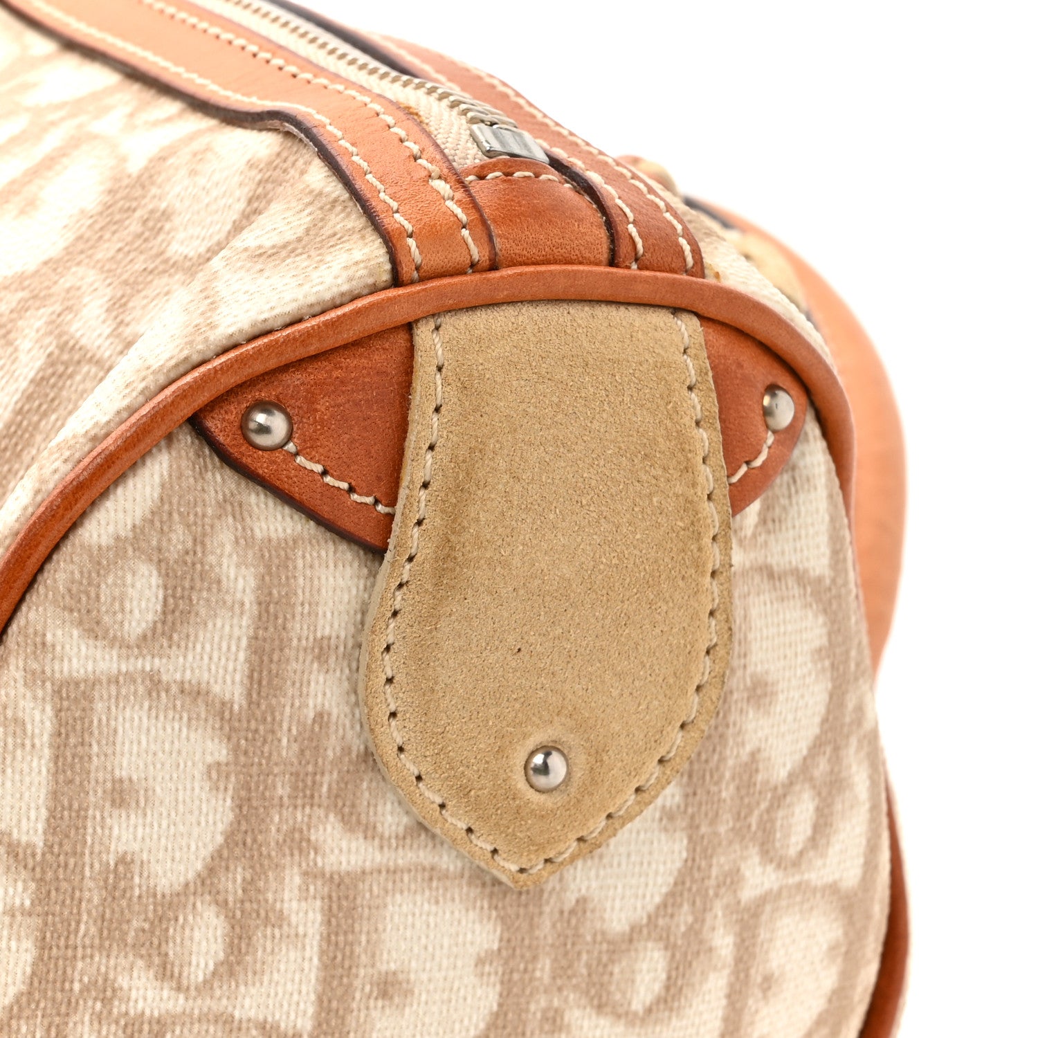 Christian Dior Monogram Trotter Romantique Boston Bag Beige 17 of 18