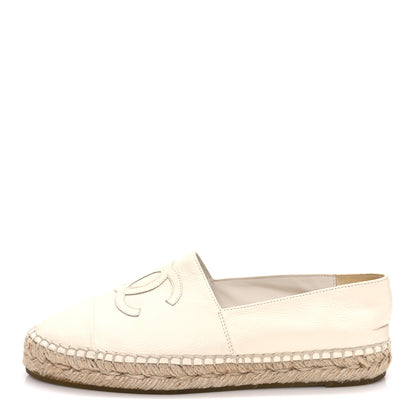 Chanel Lambskin CC Espadrilles 37 White 1 of 12