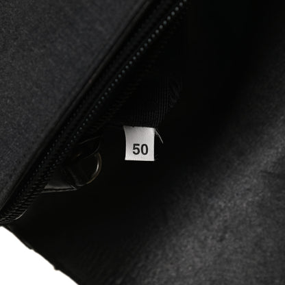 Prada Calfskin Fabric Messenger Bag Black 11 of 16
