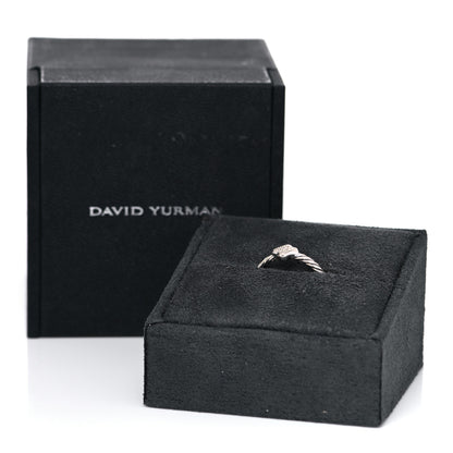 David Yurman Sterling Silver Diamond Quatrefoil Ring 53 6.25 5 of 5