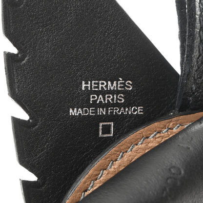 Hermes Epsom Swift Alligator Lizard Birdy Bag Charm Bleu Marine Chai Chocolate Black 3 of 5