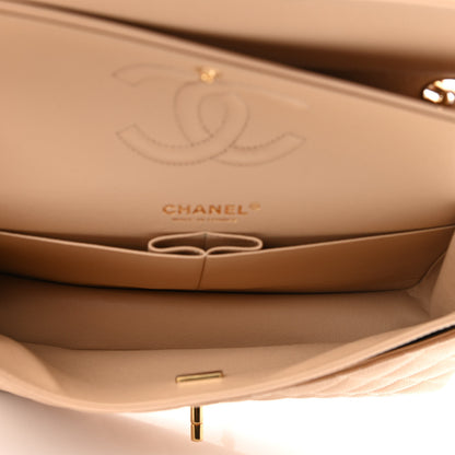 Chanel Caviar Quilted Medium Double Flap Beige 5 of 11