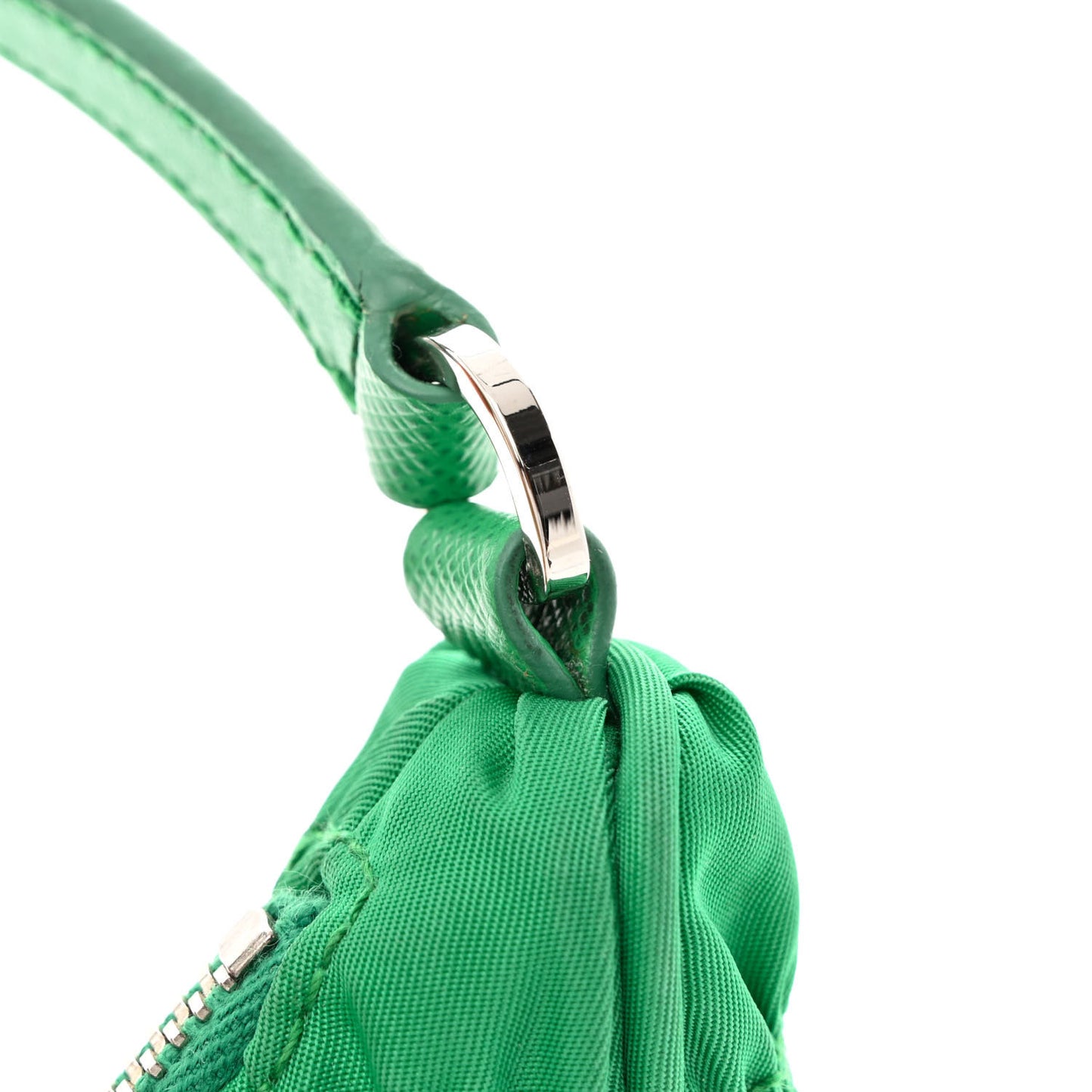 Tessuto Nylon Gaufre Shoulder Bag Menta