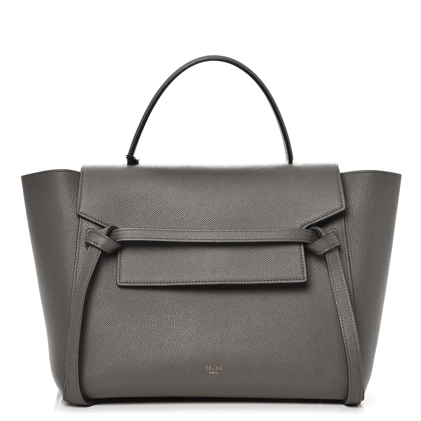 Grained Calfskin Mini Belt Bag Grey