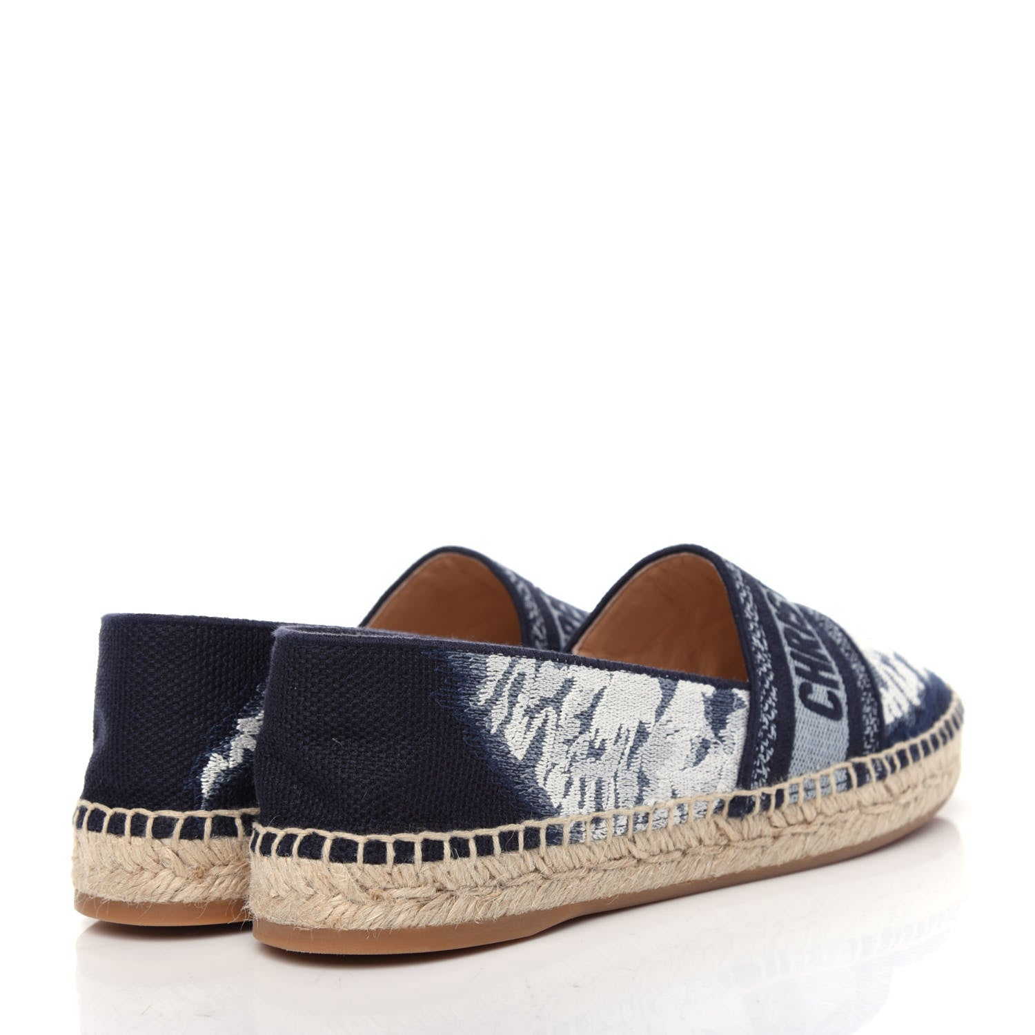 Christian Dior Canvas Tie and Dior Embroidered Granville 15mm Espadrilles 38 Denim 4 of 10