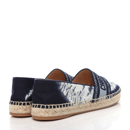 Christian Dior Canvas Tie and Dior Embroidered Granville 15mm Espadrilles 38 Denim 4 of 10