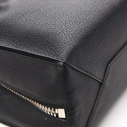 Balenciaga Grained Calfskin Plate Hardware Papier A6 Zip Around Tote Black 10 of 12