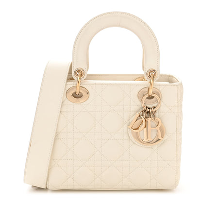 Christian Dior Lambskin Cannage Small My ABCDior Lady Dior White 1 of 11