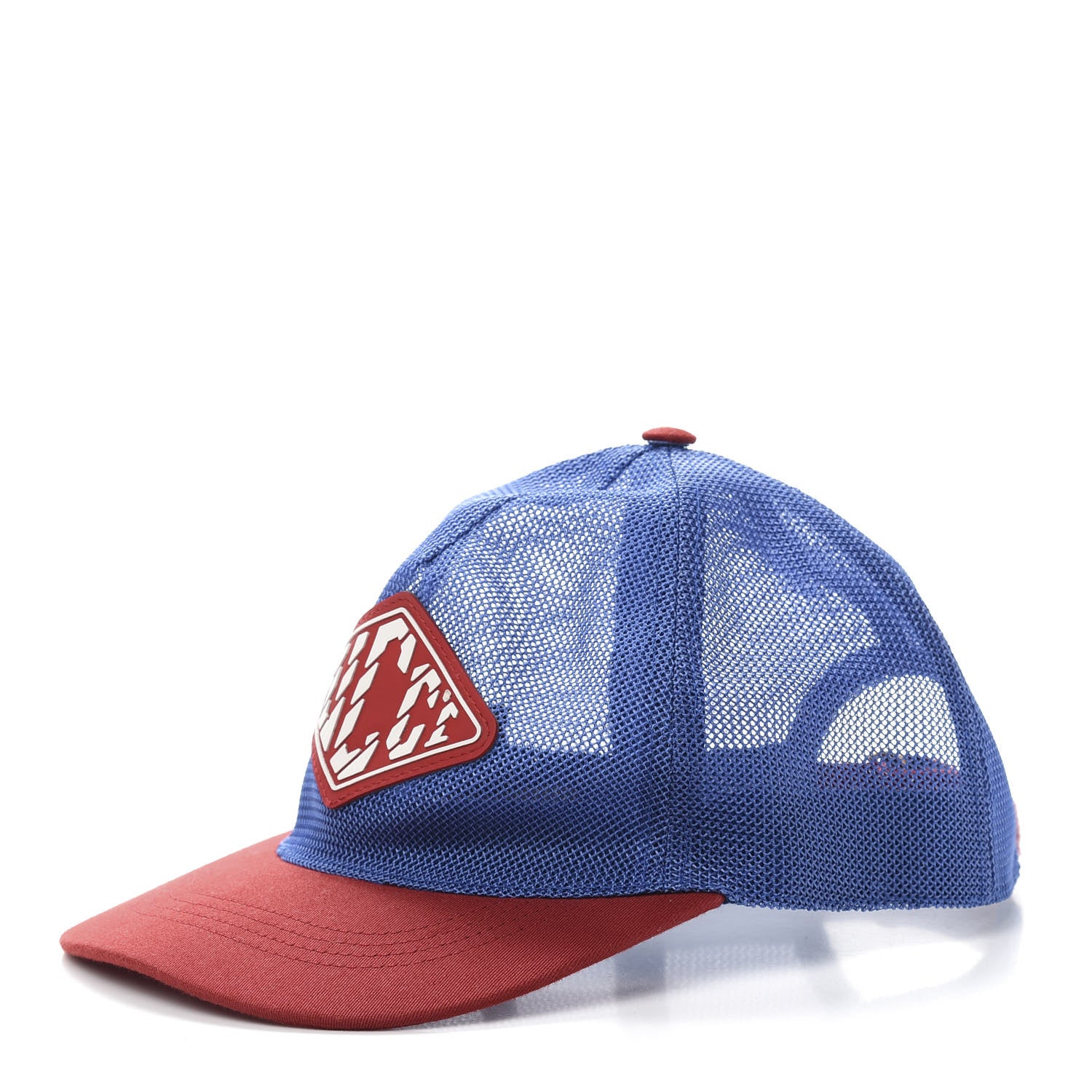 Gucci Mesh Game Logo Baseball Hat M Blue Red 1 of 9