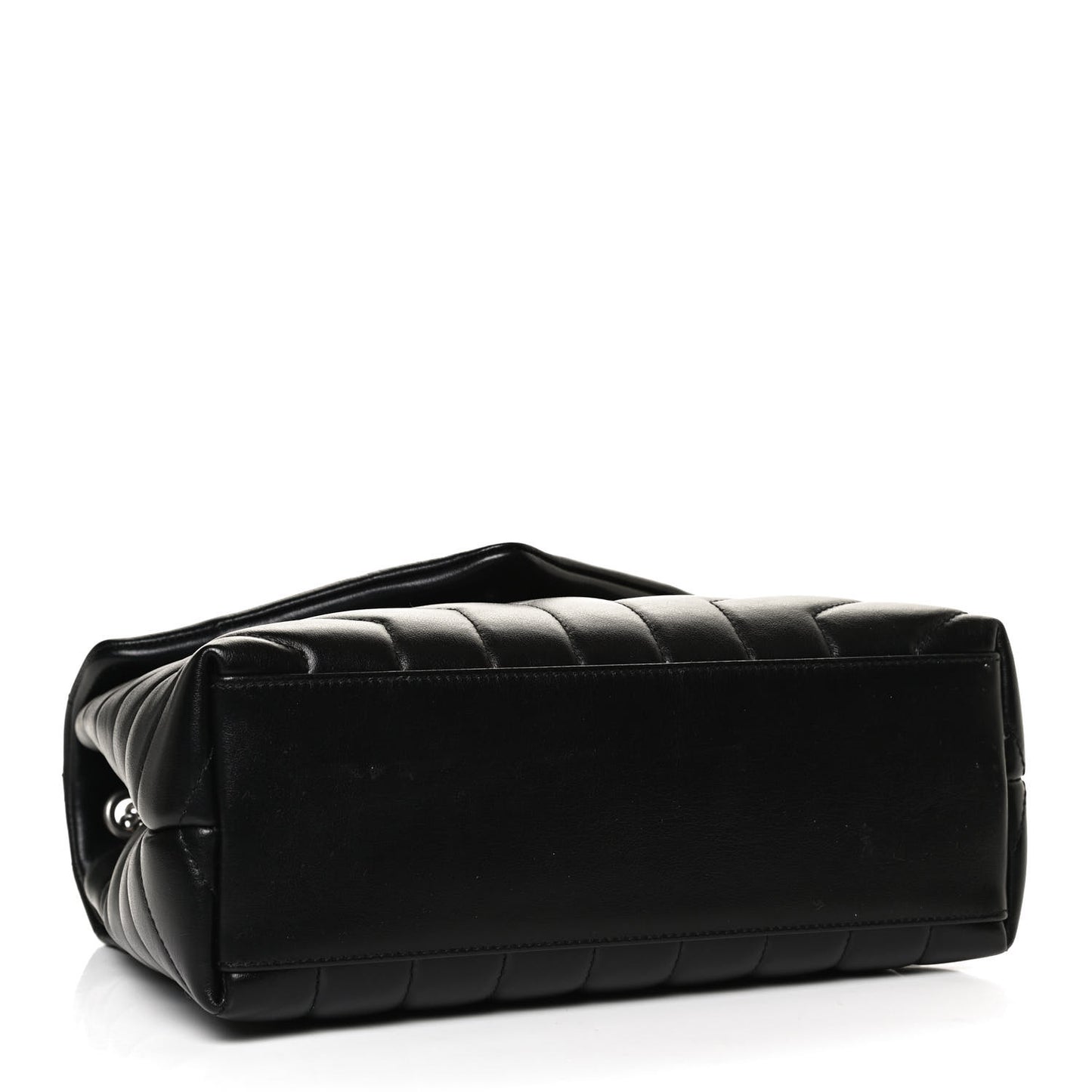 Calfskin Y Quilted Monogram Small Loulou Chain Satchel Black