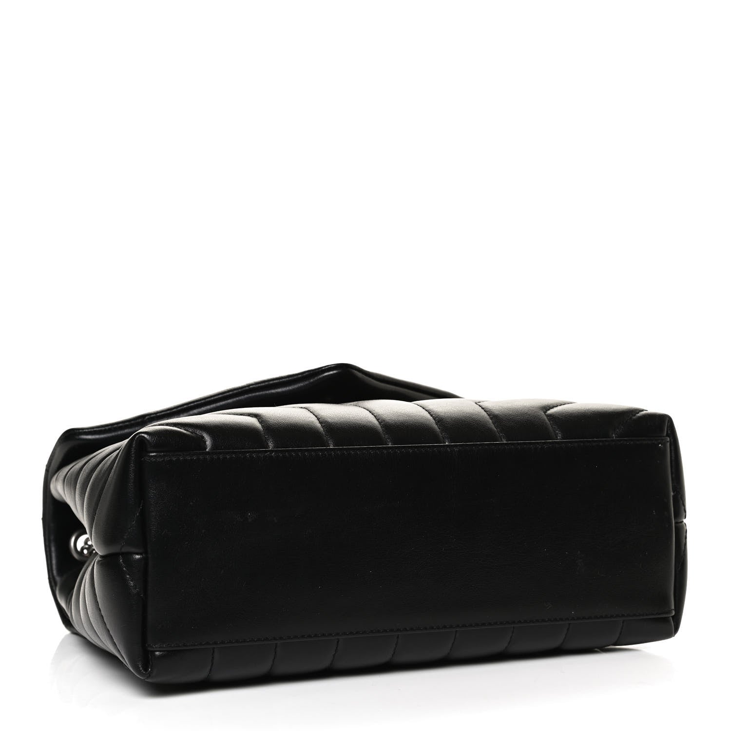 Saint Laurent Calfskin Y Quilted Monogram Small Loulou Chain Satchel Black 4 of 13