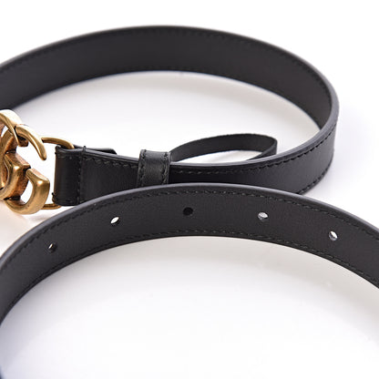 Gucci Calfskin Double G 20mm Belt 80 32 Black 5 of 6