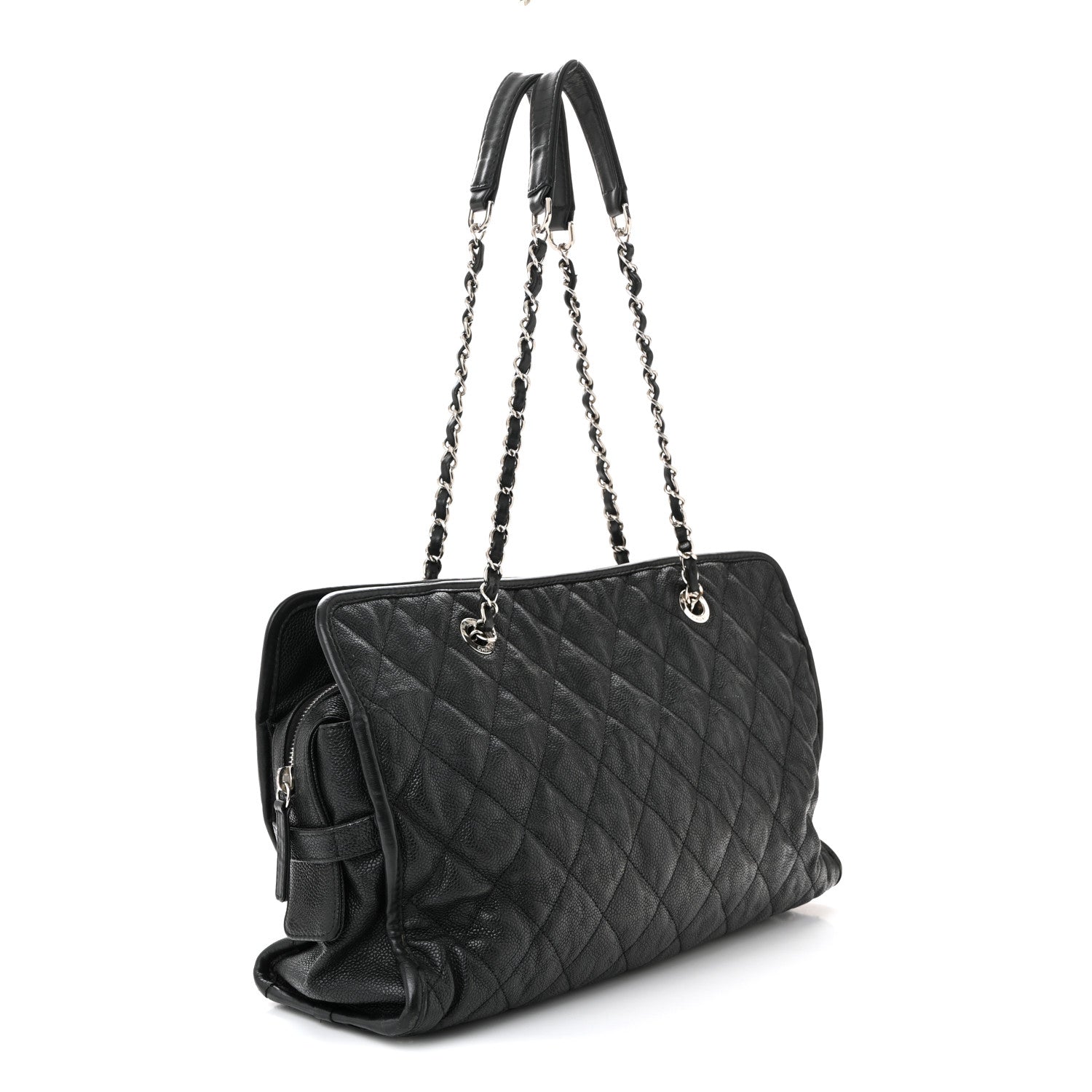 Chanel Caviar Quilted French Riviera Tote Black 3 of 13