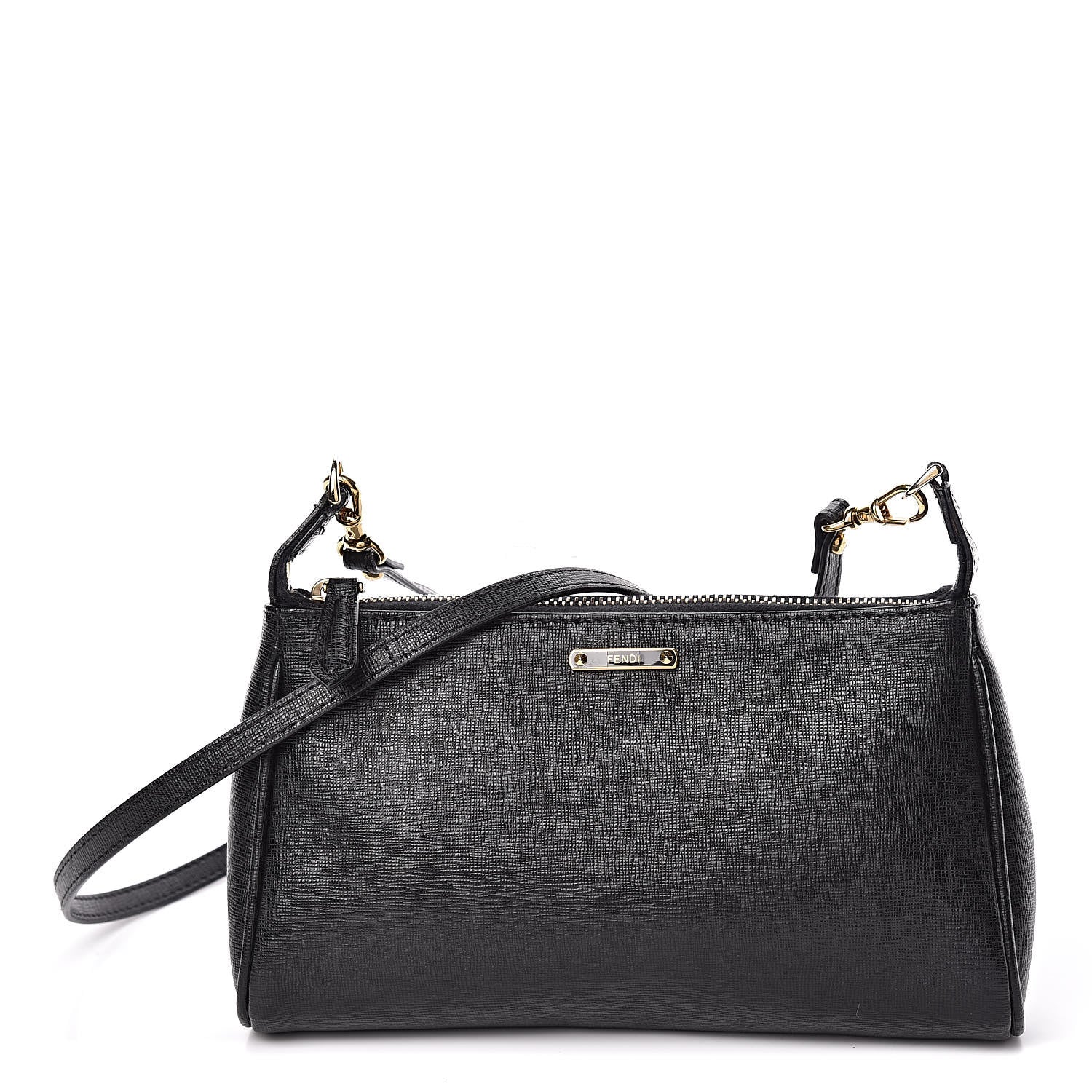 Fendi Vitello Elite Mini Pouch Crossbody Black 1 of 11