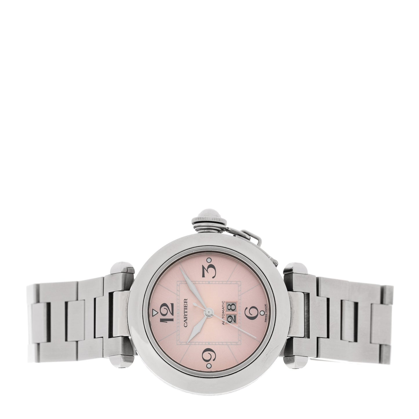 Stainless Steel 35mm Pasha C Big Date Automatic Watch Pink