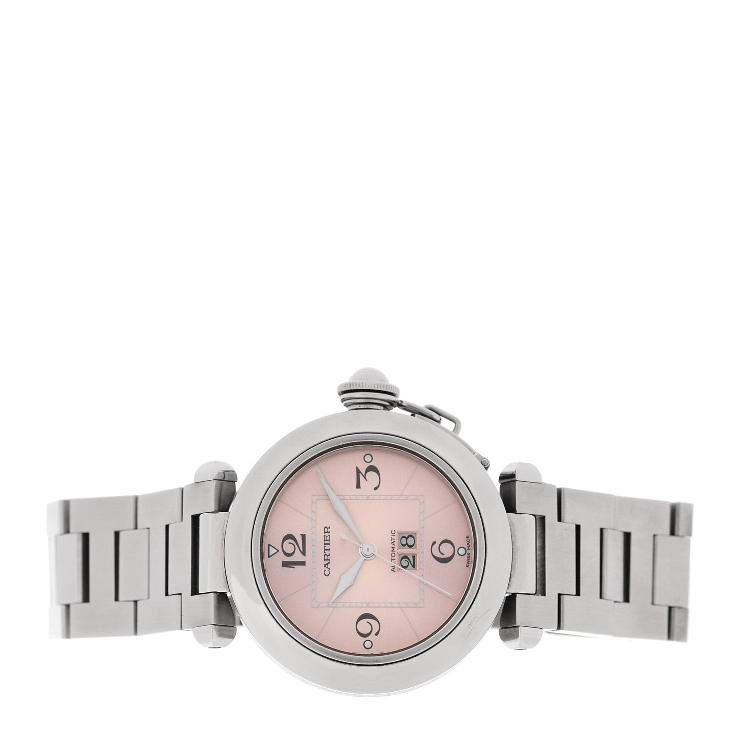 Cartier Stainless Steel 35mm Pasha C Big Date Automatic Watch Pink 2 of 4