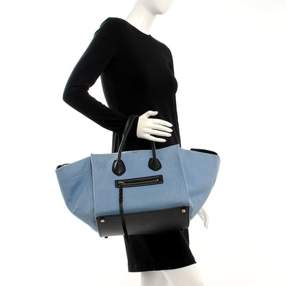 Celine Cotton Canvas Medium Phantom Luggage Blue 2 of 11