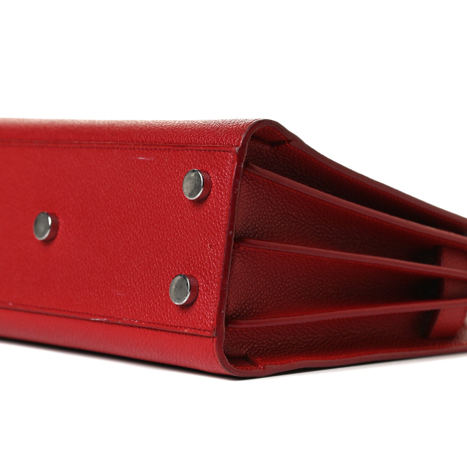 Saint Laurent Grained Calfskin Nano Sac De Jour Lipstick Red 10 of 17