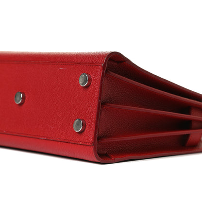 Saint Laurent Grained Calfskin Nano Sac De Jour Lipstick Red 10 of 17