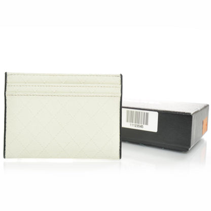 Chanel Diamond Stitched CC Card Holder White and Black 2 of 8