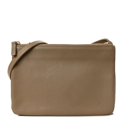 Celine Lambskin Small Trio Crossbody Bag Beige 1 of 13