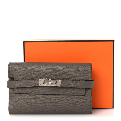Hermes Epsom Medium Kelly Wallet Gris Asphalte 9 of 9