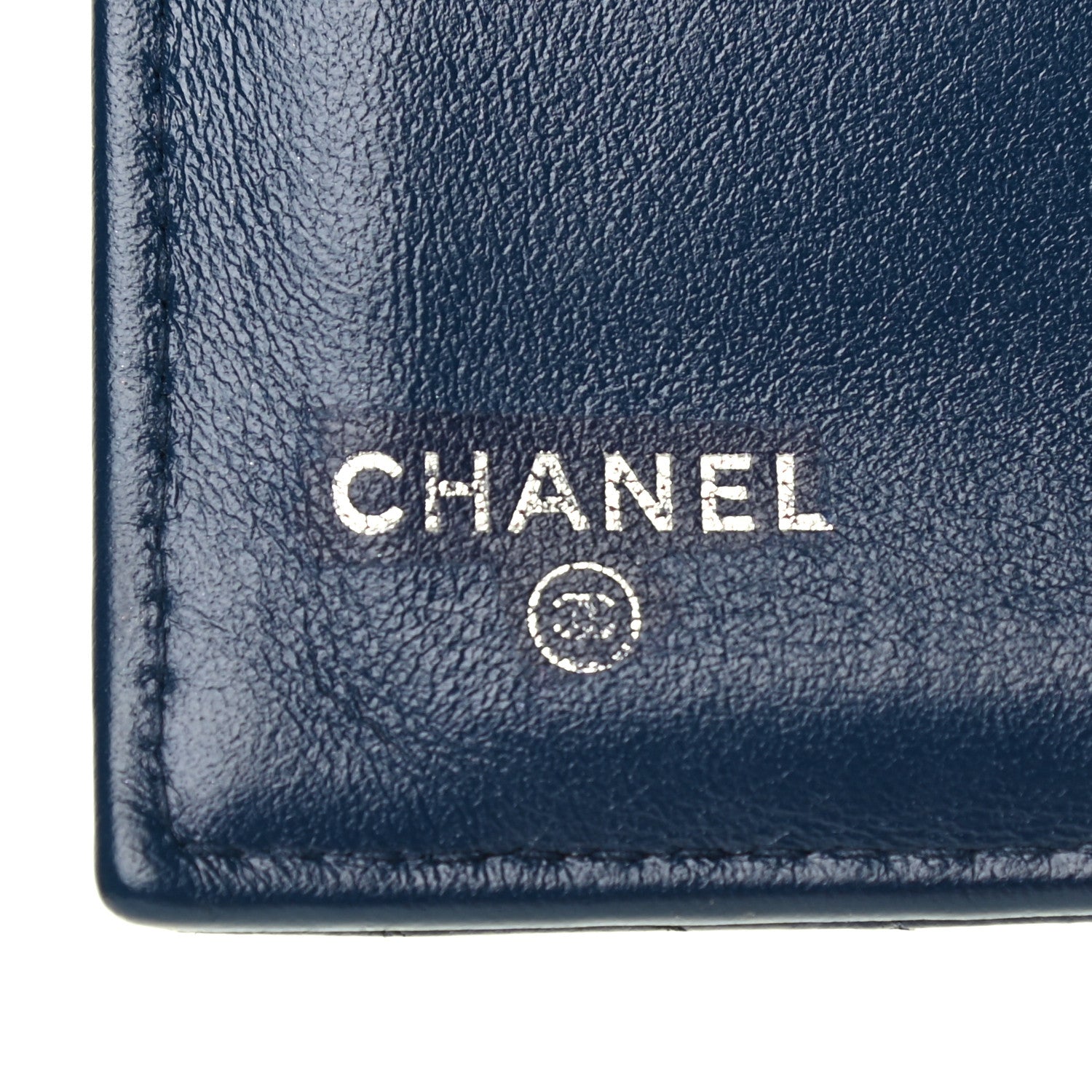 Chanel Caviar Chevron Quilted Medium Boy Flap Wallet Navy 6 of 8
