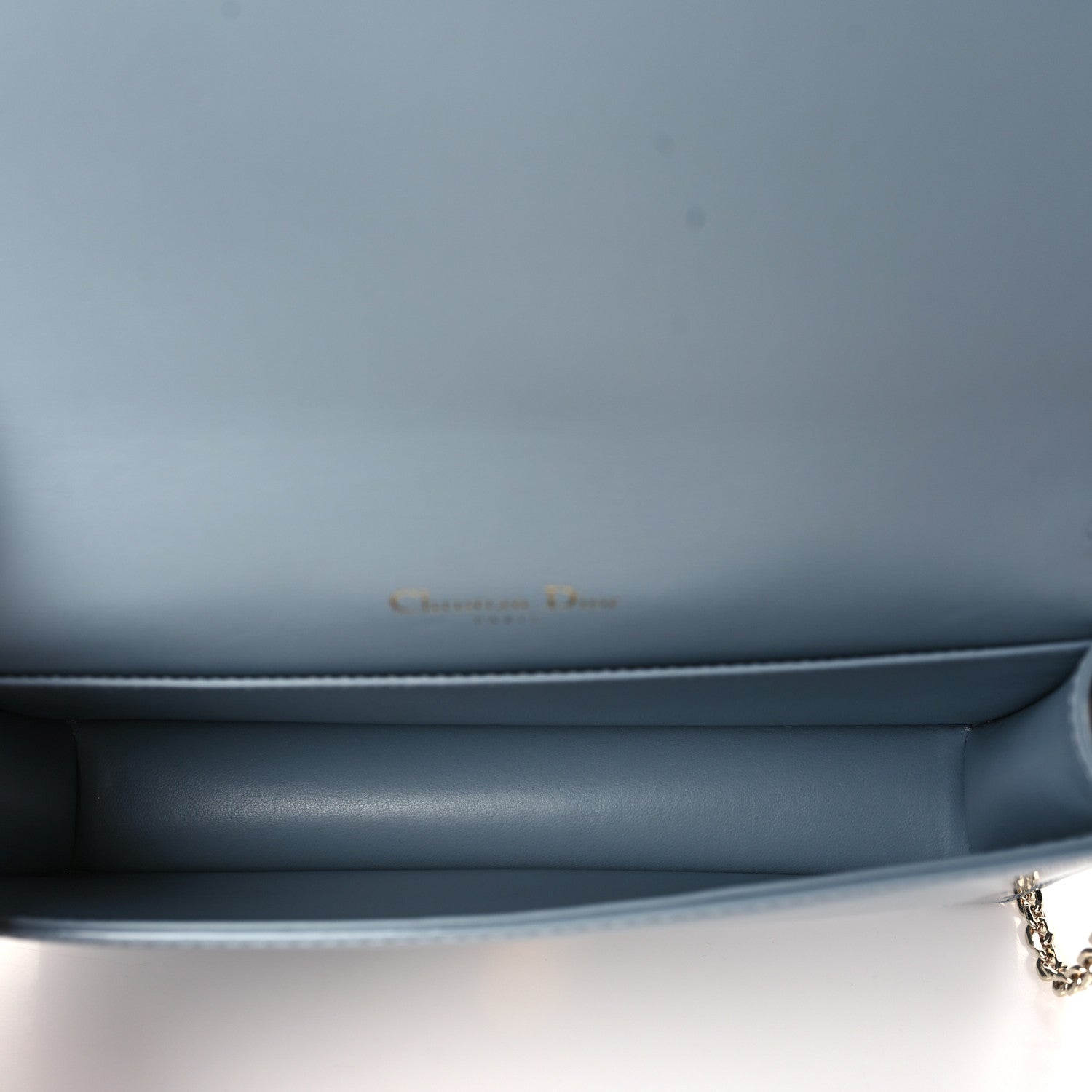 Christian Dior Patent Cannage Lady Dior Convertible Clutch Cloud Blue 6 of 9