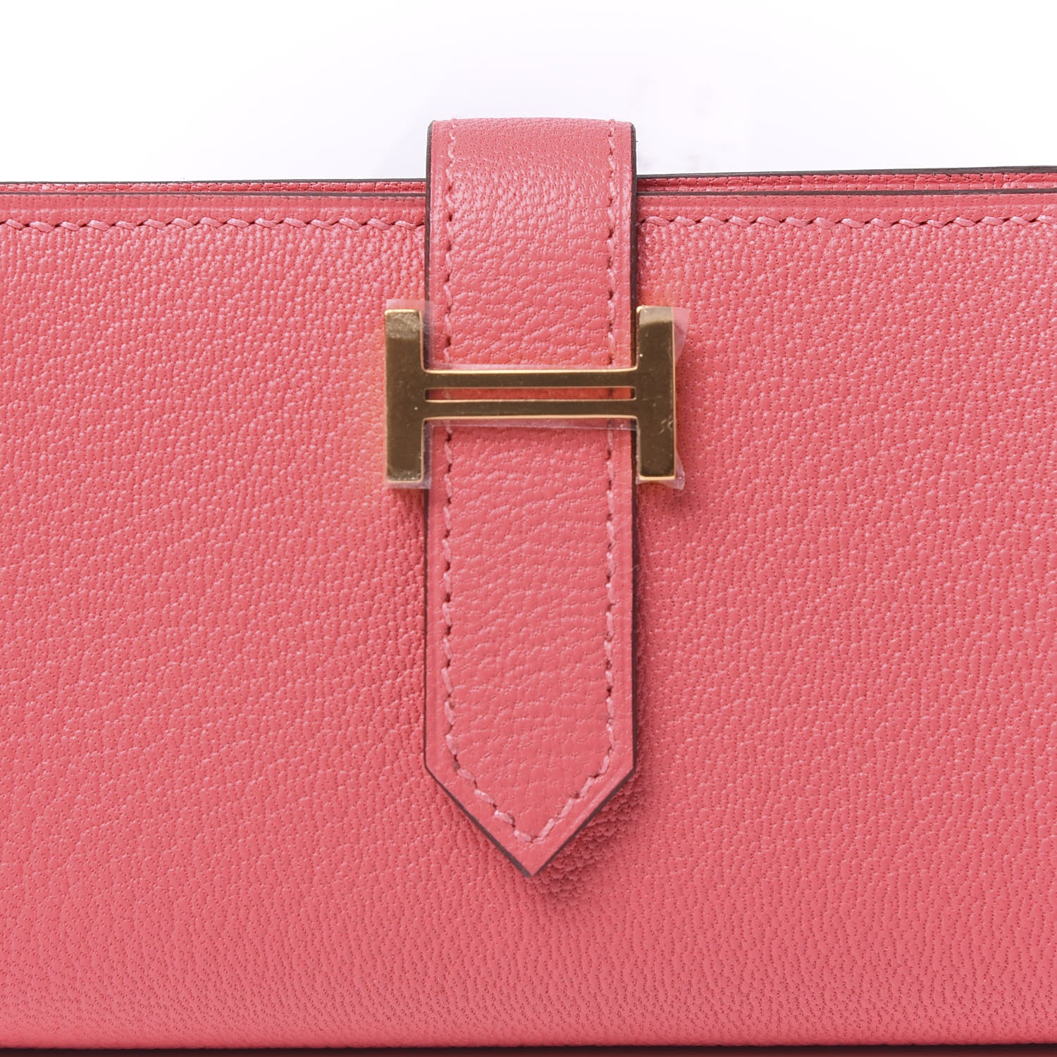 Hermes Chevre Mysore Mini Bearn Wallet Rose Lipstick 9 of 10