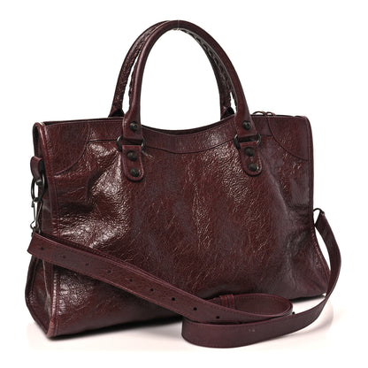 Balenciaga Agneau Classic Hardware Medium Le City Dark Burgundy 3 of 11