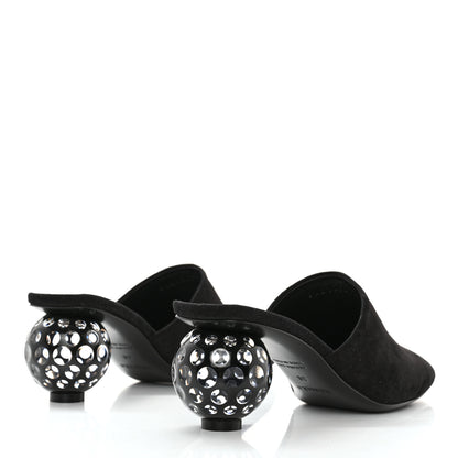 Hermes Suede Goatskin Darcy Mules 36 Black 4 of 9
