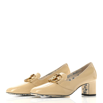 Gucci Vernice GG Victoire 55mm Loafer Pumps 39.5 Sand Storm 3 of 8