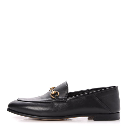 Gucci Lambskin Womens Brixton Horsebit Loafers 37 Black 1 of 8