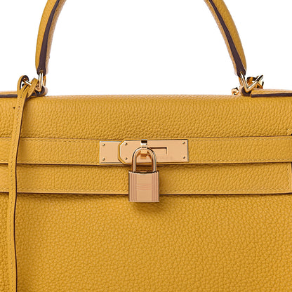 Hermes Togo Kelly Retourne 28 Jaune Ambre 41 of 42