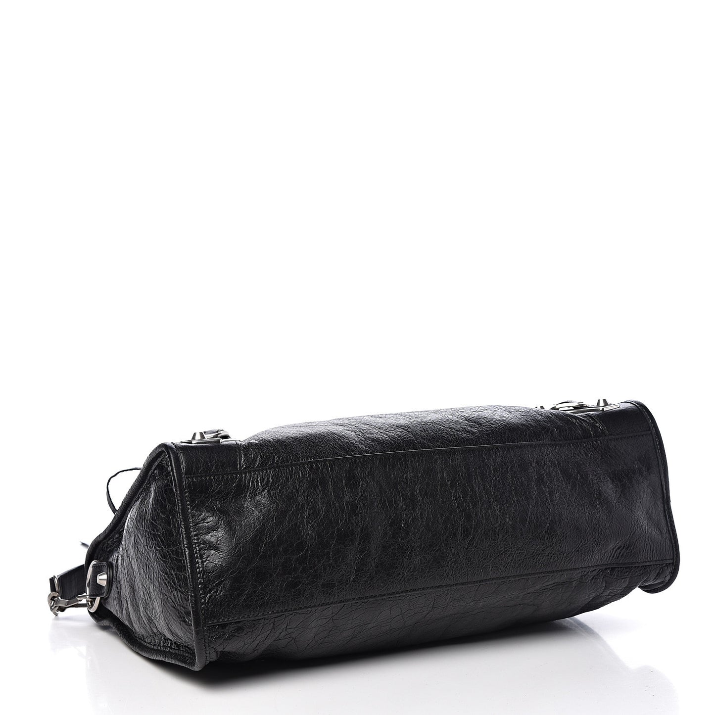 Agneau Silver Metallic Edge Hardware City Black