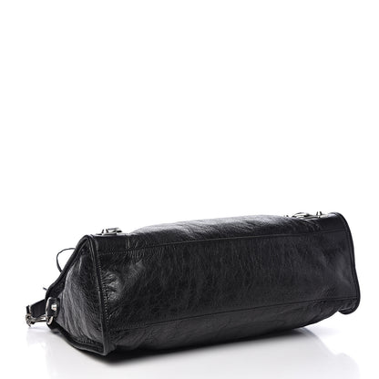 Balenciaga Agneau Silver Metallic Edge Hardware City Black 4 of 10