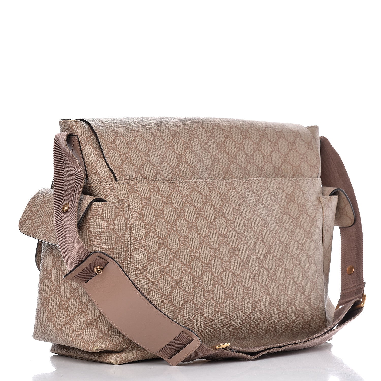 Gucci GG Supreme Monogram Messenger Diaper Bag Beige 4 of 11