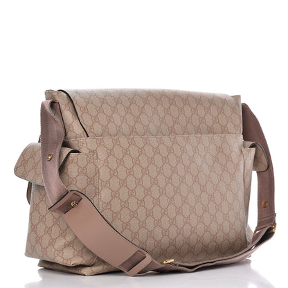 Gucci GG Supreme Monogram Messenger Diaper Bag Beige 4 of 11